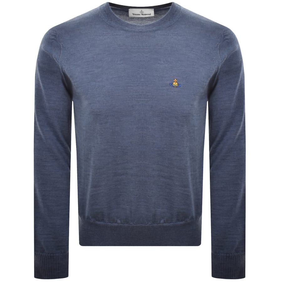 Vivienne Westwood Alex Round Neck Jumper Blue | Mainline Menswear us